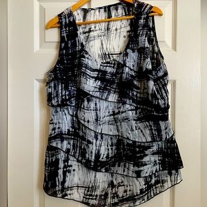 Professional Black & Grey Blouse